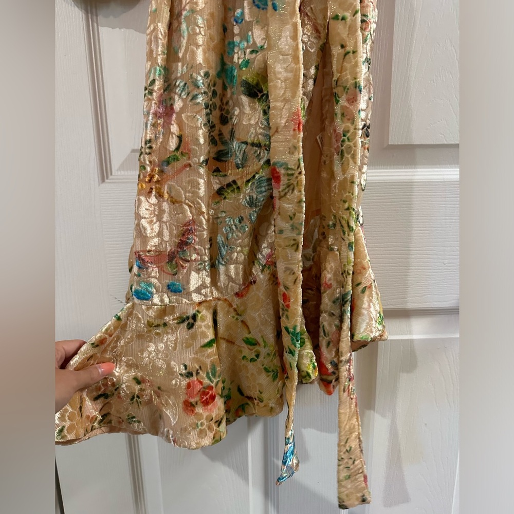 Revolve dress, HEMANT AND NANDITA Veena Dress in Nude Size S. Belt is damaged - Picture 9 of 14